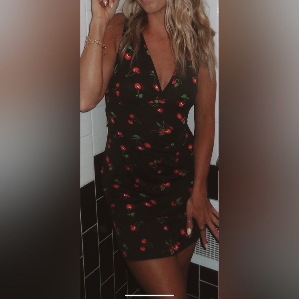 cherry babydoll dress
